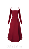 Flowering Girl Women PHANTOM Fringed Midi Dress in red