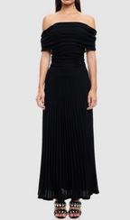 Flowering Girl Women sabina bodycon strapless maxi dress in black