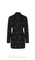 Flowering Girl Women Cachi Diamante Embellished Blazer Mini Dress
