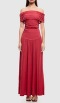 Flowering Girl Women sabina bodycon strapless maxi dress in crimson