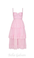 Flowering Girl Women Elgine Crystal-Embellished Lace-trimmed Midi Dress