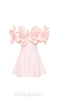 Flowering Girl Women Etta flower strapless mini dress in pink