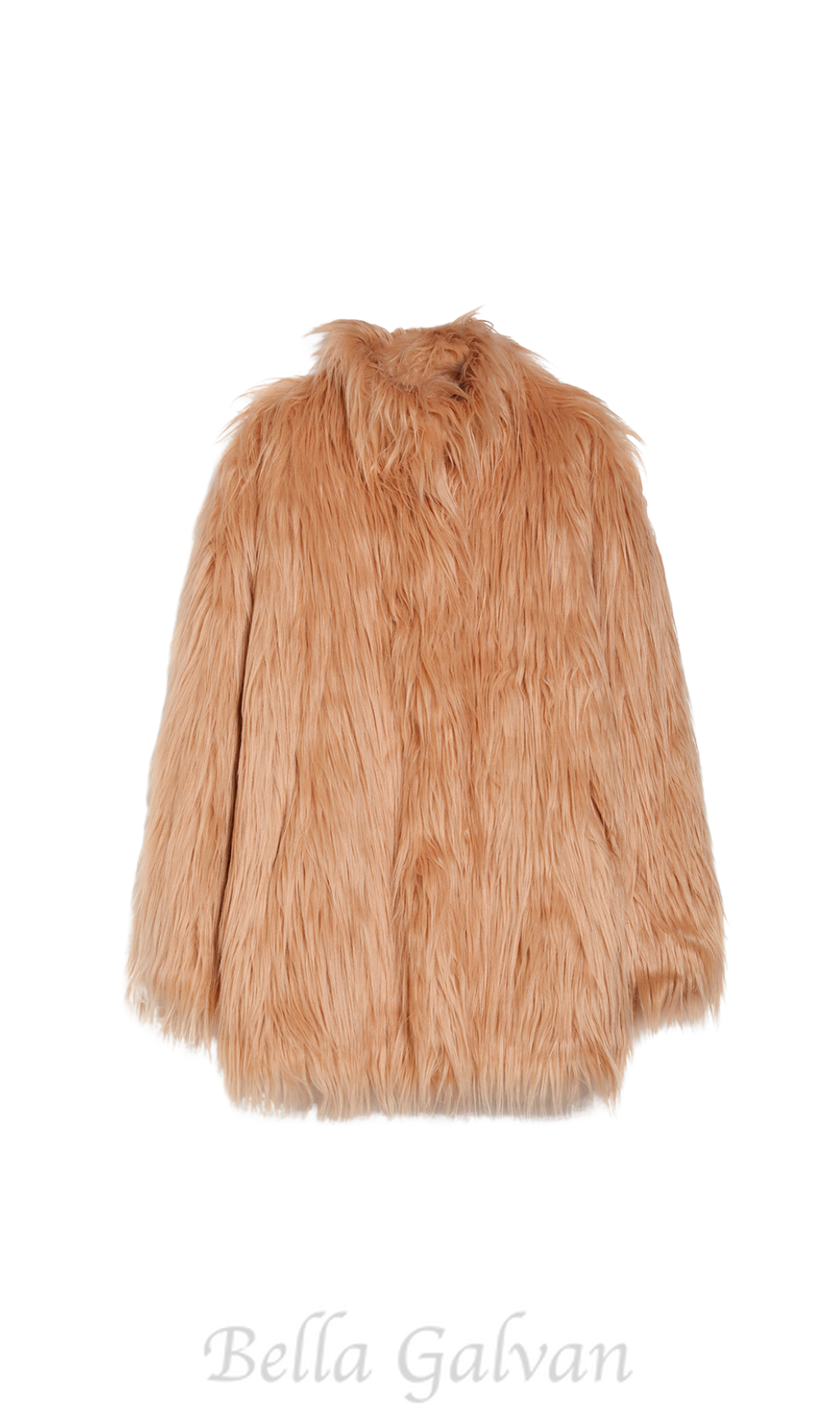 Flowering Girl Women nude pink fur coat