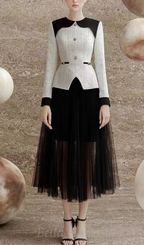 Flowering Girl Women mandy two-tone pleated tulle suit
