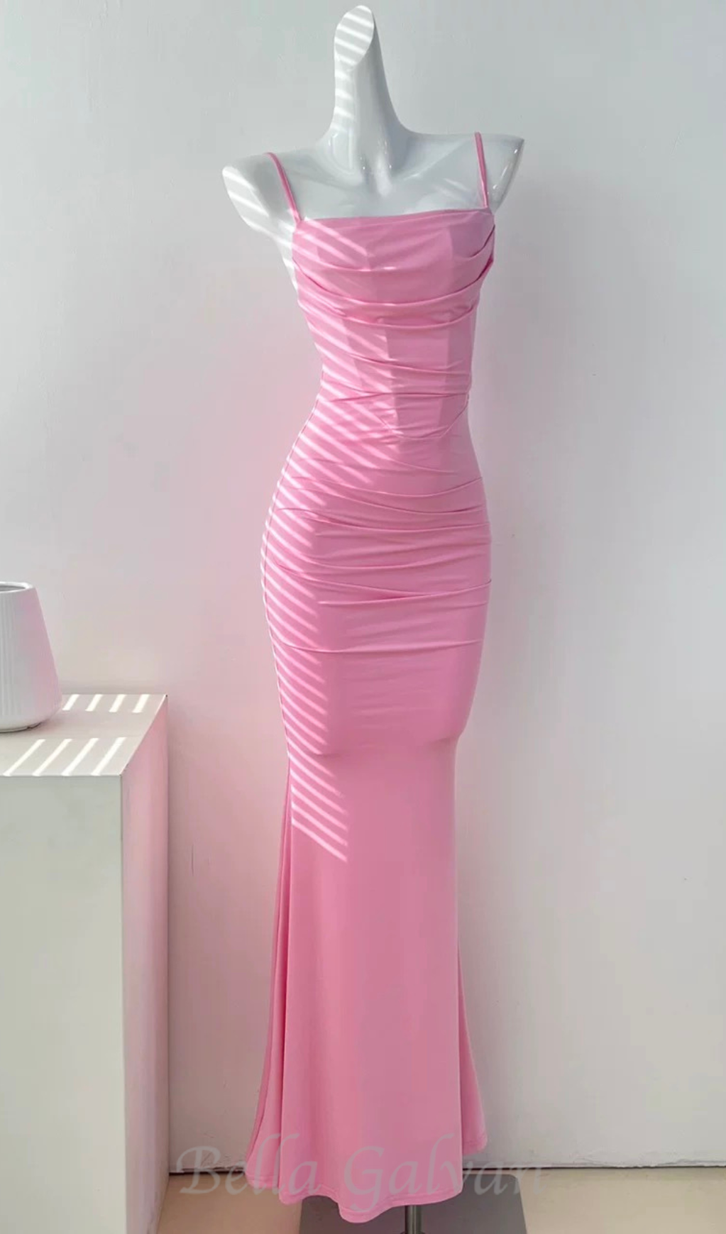 Flowering Girl Women JERSEY CORSET MAXI DRESS IN PINK