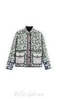 Flowering Girl Women multicolor Floral Pocket Quilted Coat