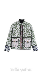 Flowering Girl Women multicolor Floral Pocket Quilted Coat