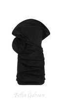 Flowering Girl Women Strapless Ruffled Taffeta Mini Dress in Black