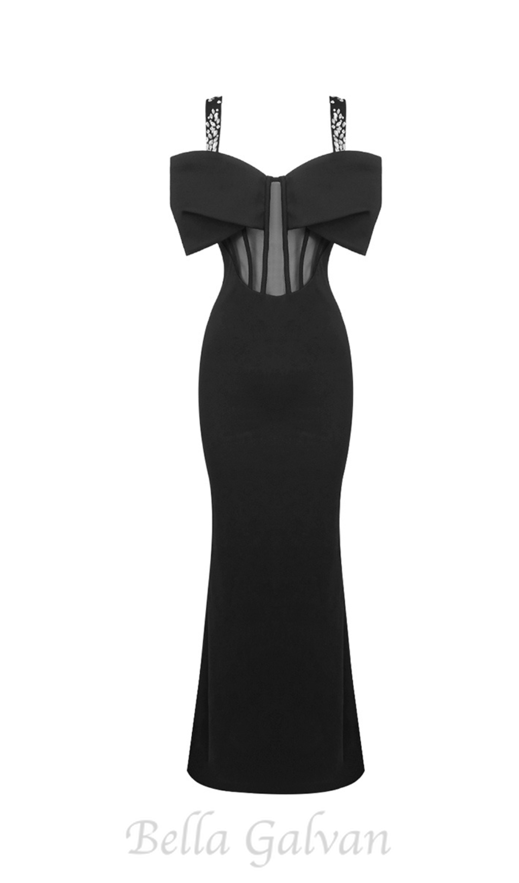 Flowering Girl Women Sleeveless Corset maxi Dress in black