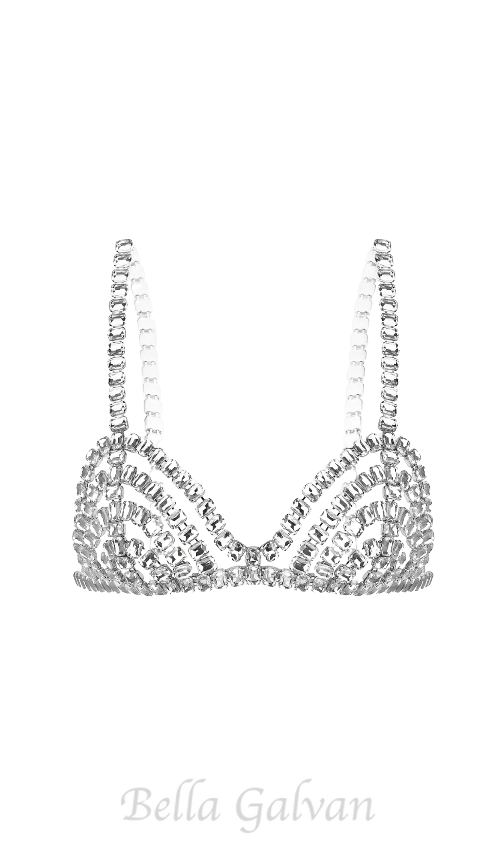 Flowering Girl Women Cael Crystal Bra in Silver
