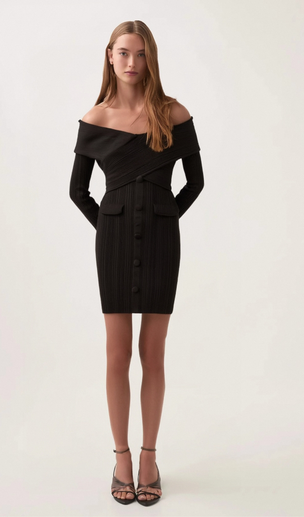 Flowering Girl Women Alice off-shoulder ribbed-knit mini dress