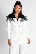 Flowering Girl Women Sekani Patchwork Lace Blazer Top