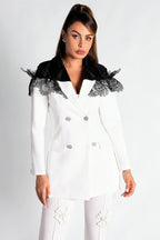Flowering Girl Women Sekani Patchwork Lace Blazer Top