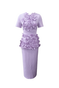 Flowering Girl Women trista Flower Two-Piece Set in purple