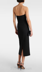 Flowering Girl Women Cordelia Diamond-Embellished Midi Dress in black