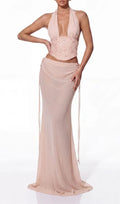 Iverik Halterneck Sequin Skirt Set