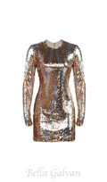 Flowering Girl Women Chevron sequin mini dress