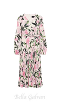 Flowering Girl Women multi-coloured penny floral pleat midi dress