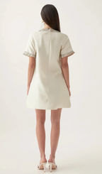 Flowering Girl Women Clarisse bowknot crystal-embellished mini dress