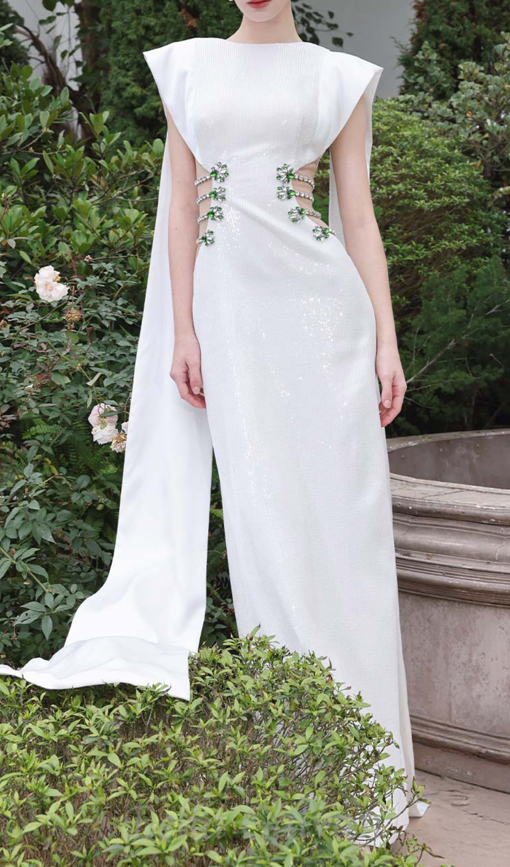 Flowering Girl Women Stunner Sheath Symmetric Flap Sequin maxi Dress