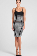 Flowering Girl Women JACQUARD PATCHWORK BANDAGE PARTY DRESS