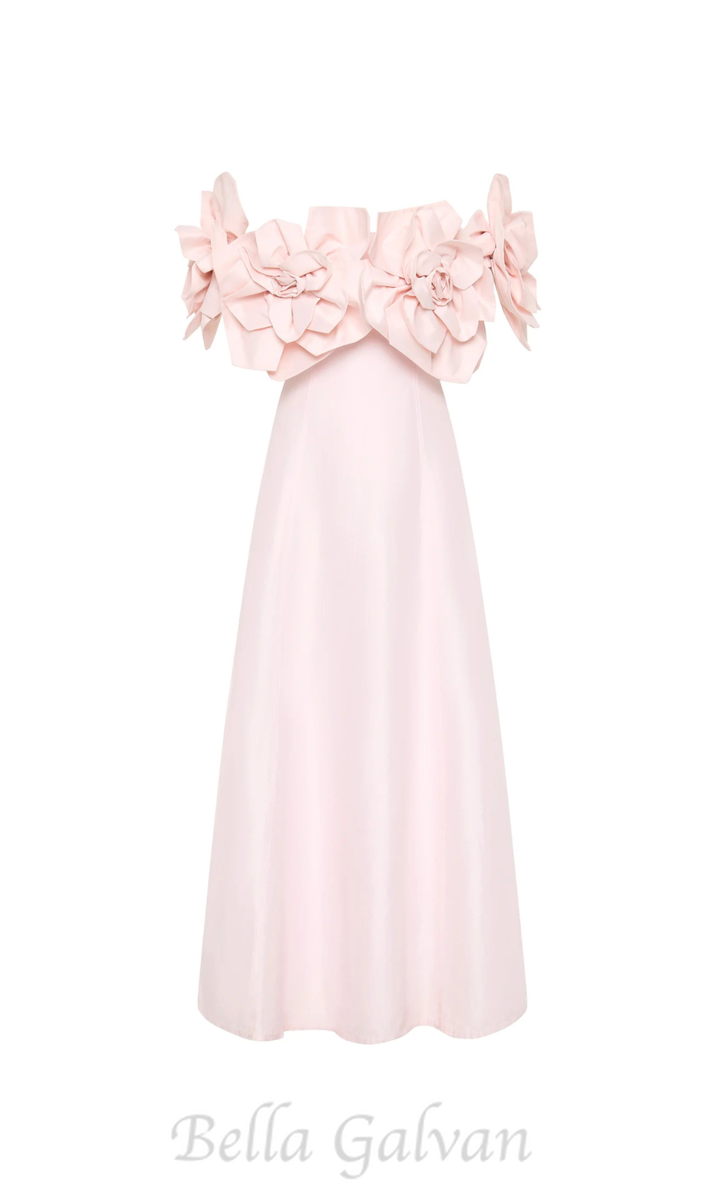 Flowering Girl Women Etta flower strapless midi dress in pink