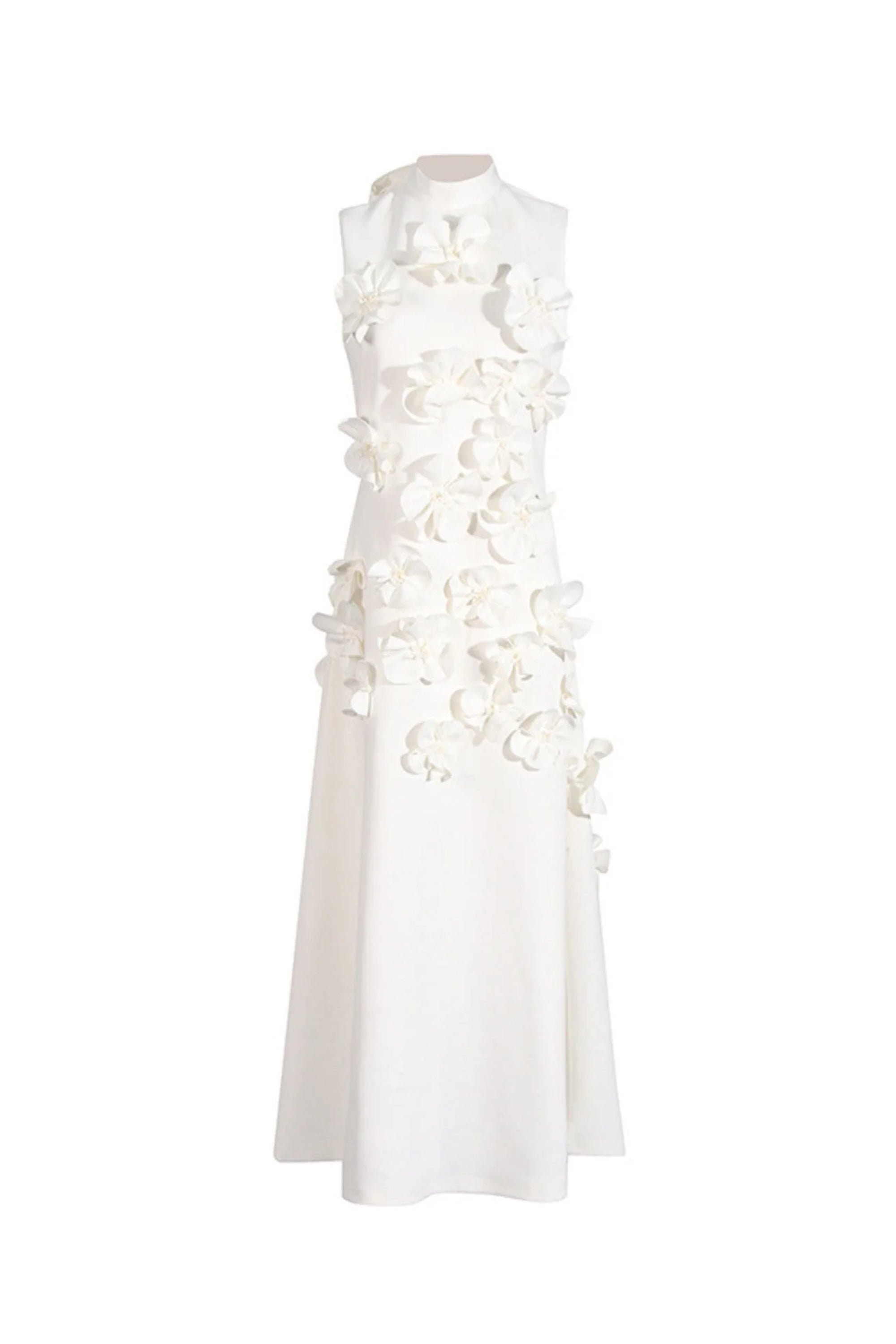 Flowering Girl Women Annona White Flower Embellished Maxi Dress