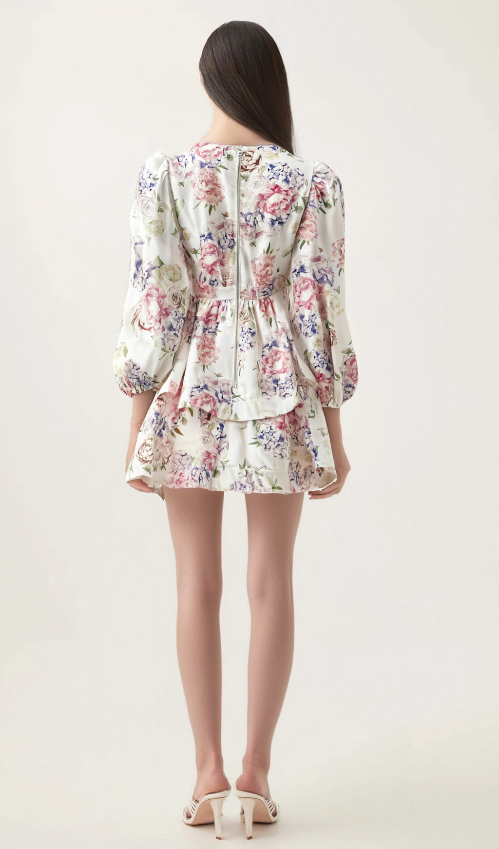 Flowering Girl Women Enora floral-print tiered mini dress