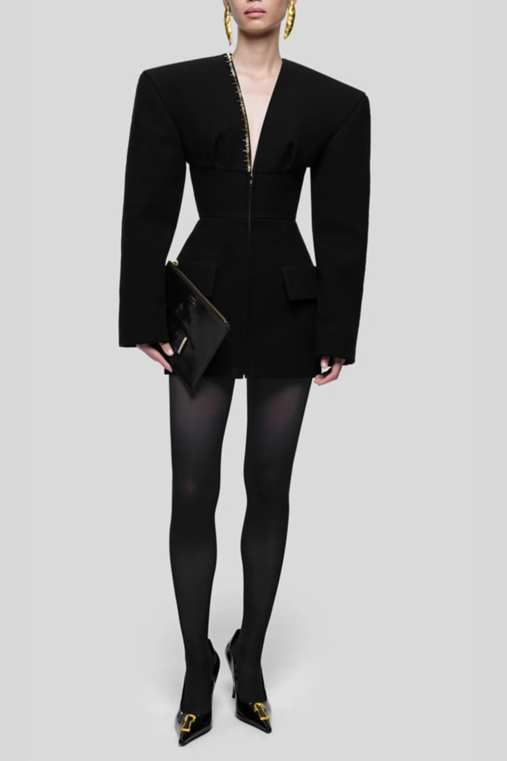 Flowering Girl Women Hourglass Measuring Tape Jacket