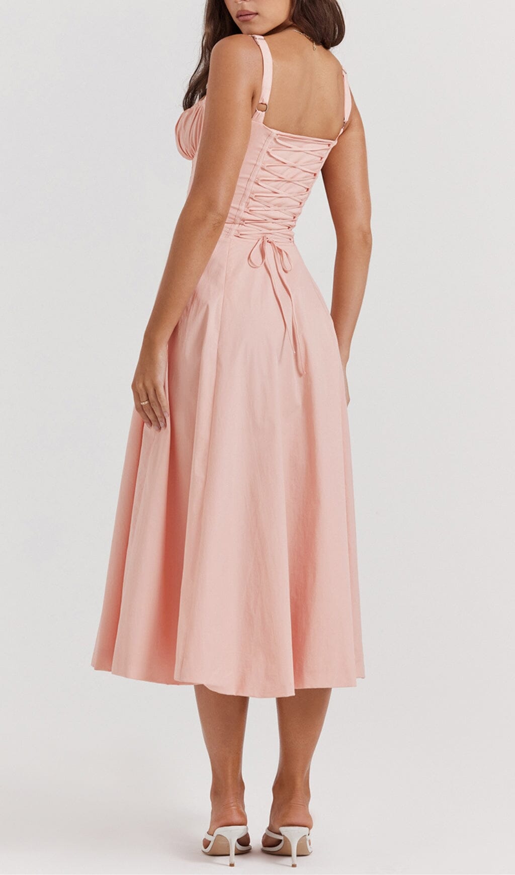 Flowering Girl Women Baby Pink Bustier Sundress