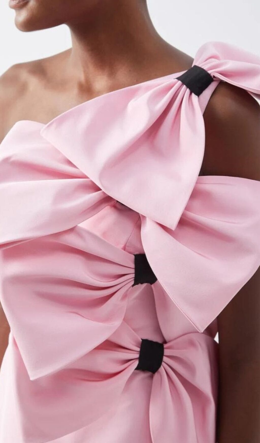 Flowering Girl Women Bow-Detailed Silk Mini Dress In Pink
