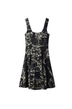 Flowering Girl Women Strappy Skater mini Dress in black