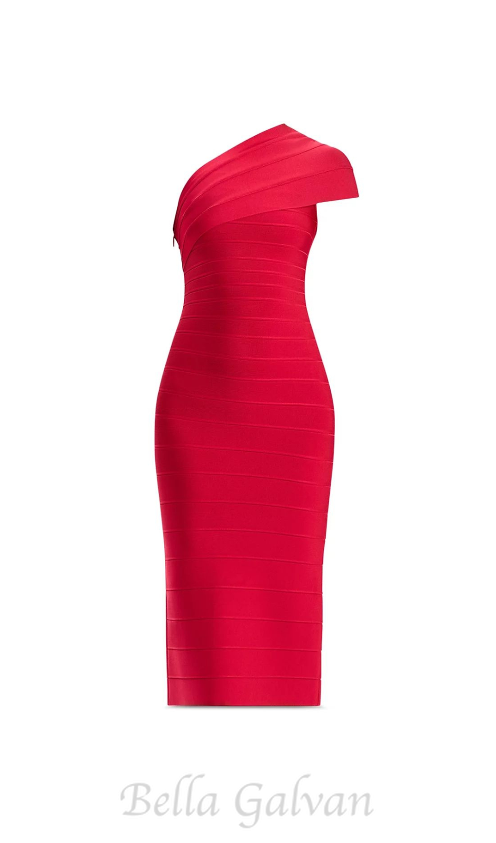 Flowering Girl Women Abigail one-shoulder bandage midi Dress in rio red