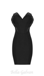Flowering Girl Women black Sleeveless Cut Out Bandage Bodycon Mini Dress