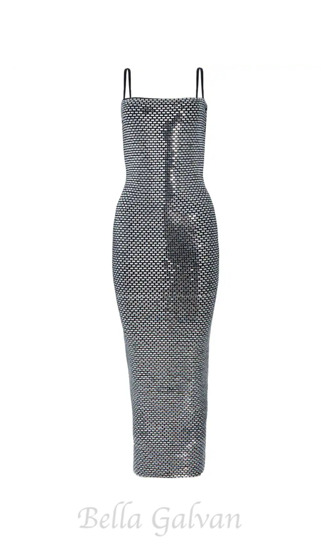 Flowering Girl Women Kyree Embellished Knit midi Dress in black