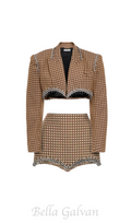 Flowering Girl Women Frederica Crystal-embellished Blazer Set
