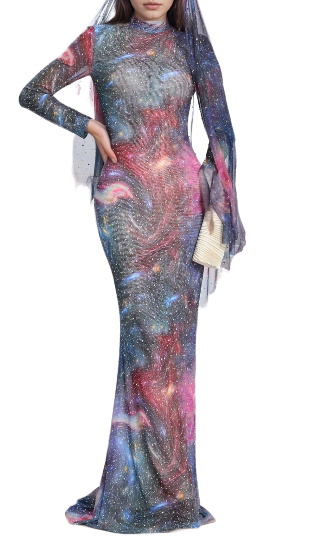 Flowering Girl Women aurora printed hot drill maxi dress