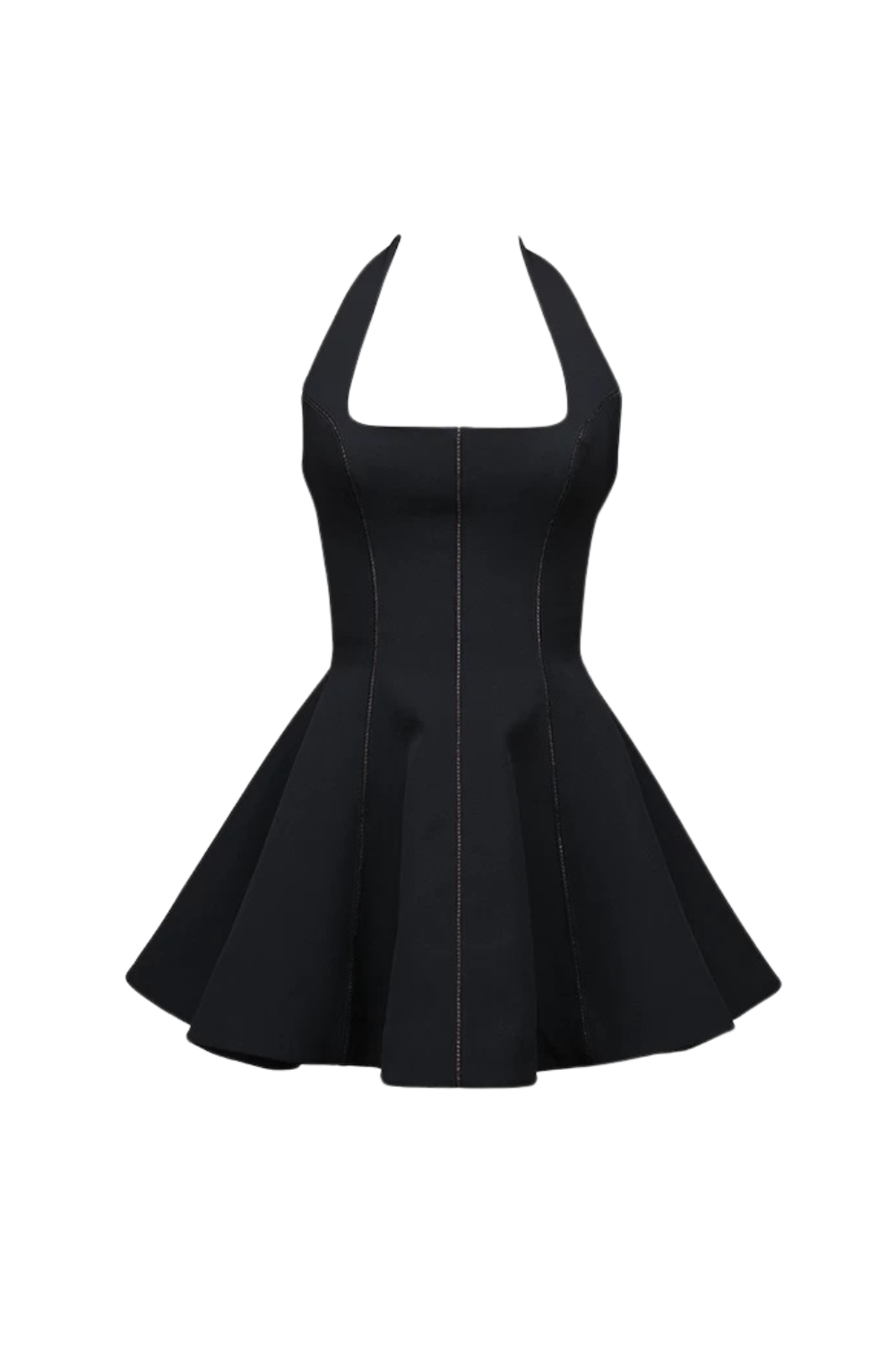 Flowering Girl Women sandy halterneck bow-embellished mini dress in Black