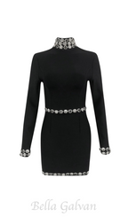 Flowering Girl Women Einar Diamante Embellished Bandage Mini Dress