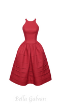 Flowering Girl Women Berry Bell-Shaped mini Dress in red