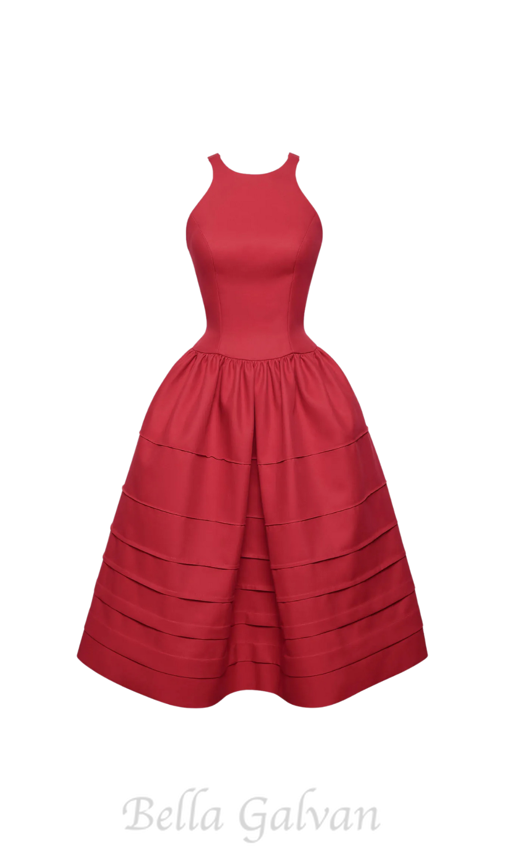 Flowering Girl Women Berry Bell-Shaped mini Dress in red