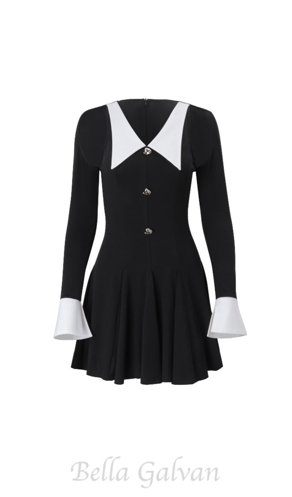 Flowering Girl Women two-tone hollow halter mini dress