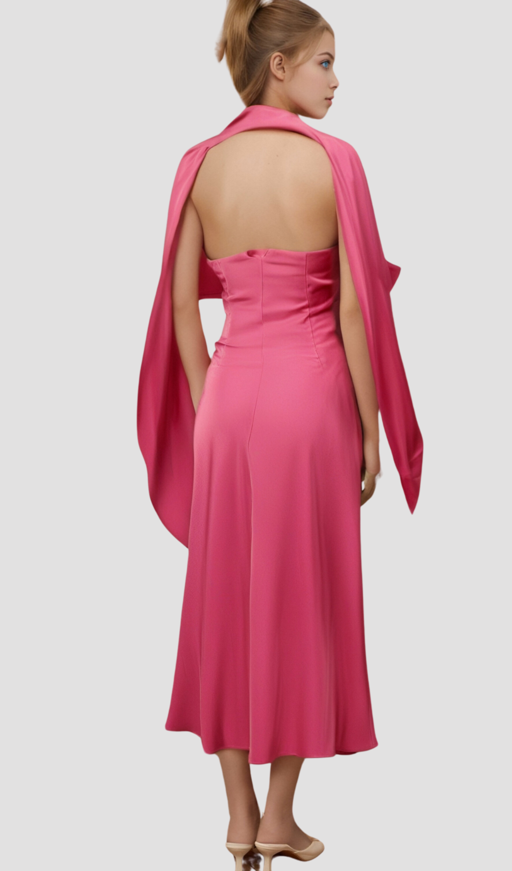 Flowering Girl Women Yasmin off-shoulder satin midi dress
