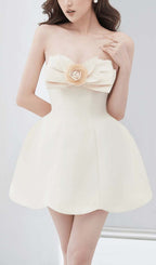 Flowering Girl Women BOW DECORATIVE BANDEAU DRESS SET IN CHAMPAGNE
