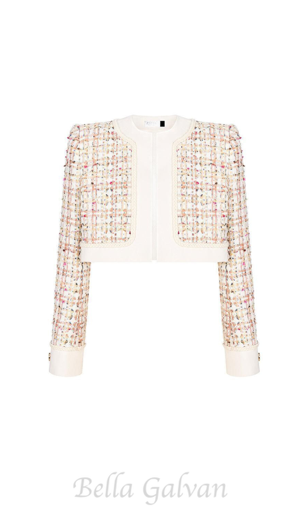 Flowering Girl Women Carlin patchwork Tweed Jacket in pink