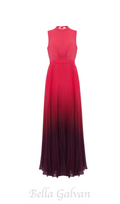 Flowering Girl Women ombre pleated draped maxi dress
