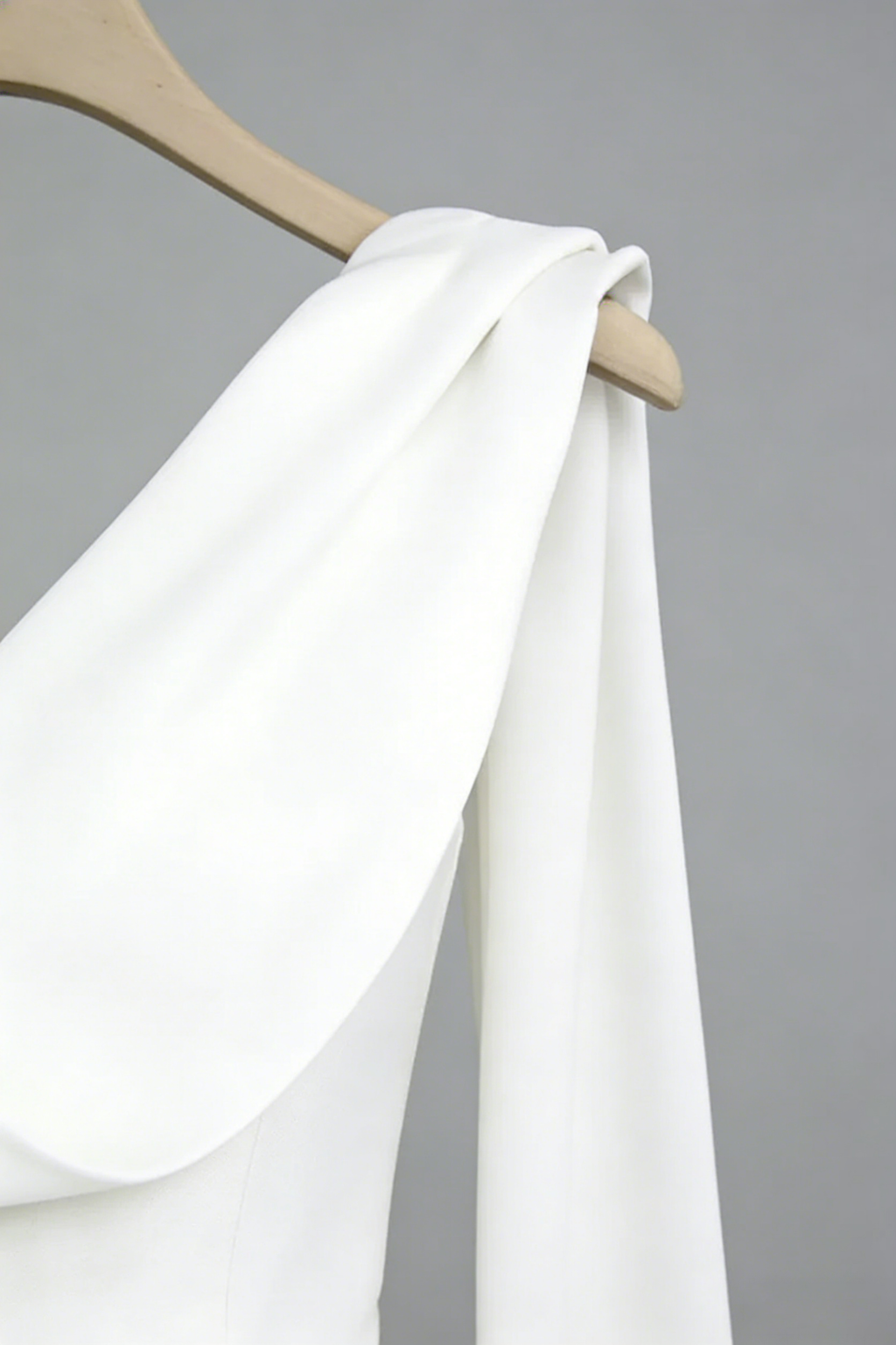 Flowering Girl Women White Asymmetrical One-Shoulder Mini Dress with Sash Tie