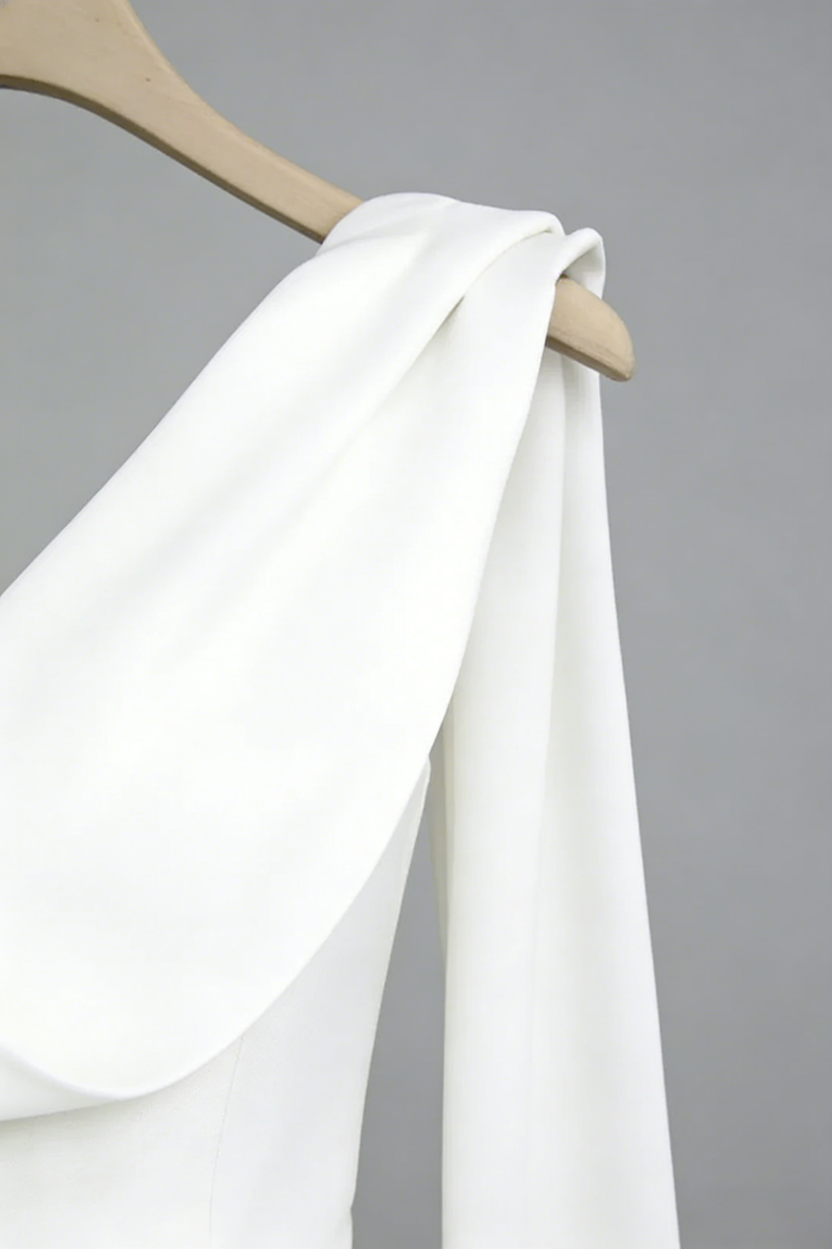 Flowering Girl Women White Asymmetrical One-Shoulder Mini Dress with Sash Tie