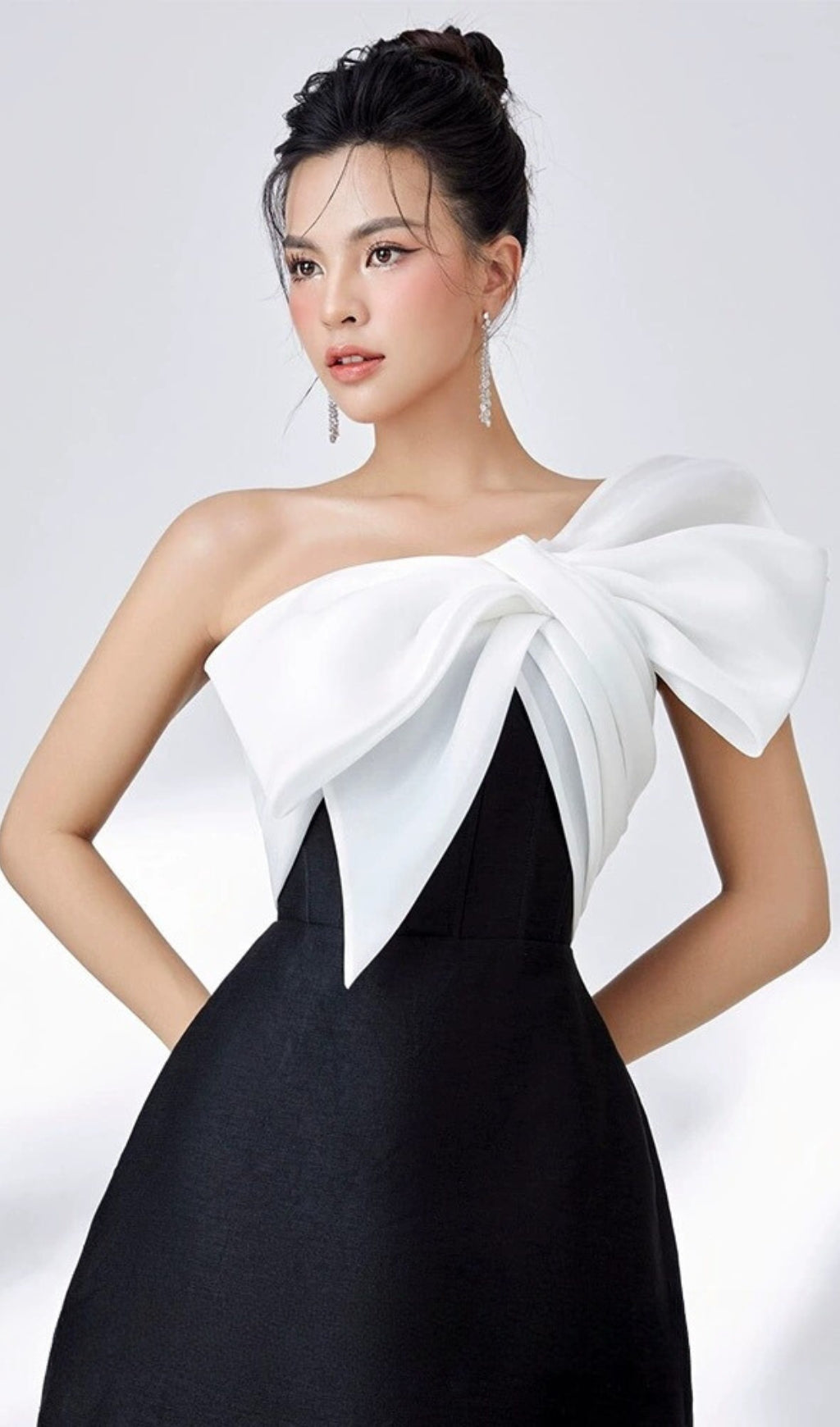 Flowering Girl Women Bow-Tie Off-Shoulder Mini Dress