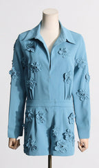 Flowering Girl Women Floral Embellished Romper